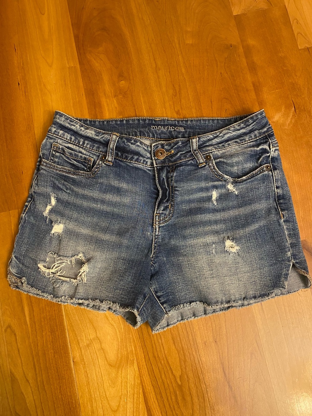 Maurices Distressed Denim Jean Shorts